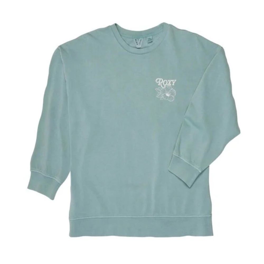 Roxy Blue Crewneck Sweater Soft Cotton Casual